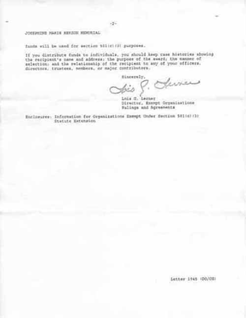 501(c)(3) Letter - 2