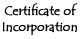 Certificate of Incorporation